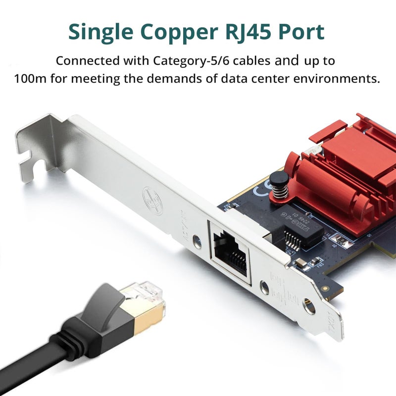 ipolex PCIe NIC Gigabit Network Adapter Card with Intel I210AT Controller, 10/100/1000Mbps PCI Express Ethernet LAN Card, Support PXE, for Windows/Windows Server/Linux, Compatible for Intel I210-T1 - Image 2